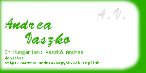 andrea vaszko business card