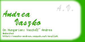 andrea vaszko business card